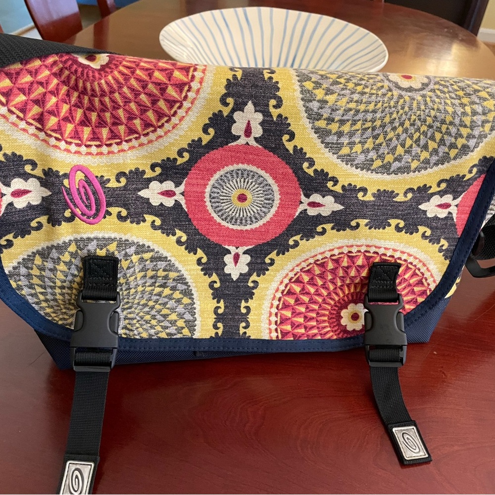 Timbuk2 Black and Patterned Messenger Bag